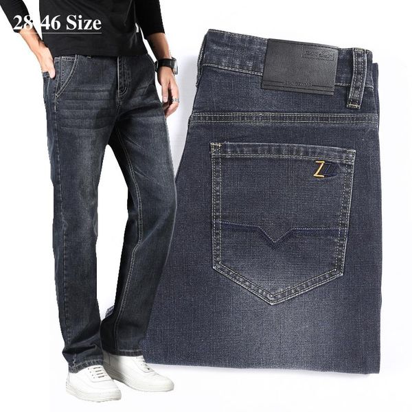men's jeans brand men's fashion plus size 40 42 44 46 classic black gray business casual denim pants slim straight-leg trousers mal, Blue
men's jeans brand men's fashion plus size 40 42 44 46 classic black gray business casual denim pants slim straight-leg trousers mal, Blue