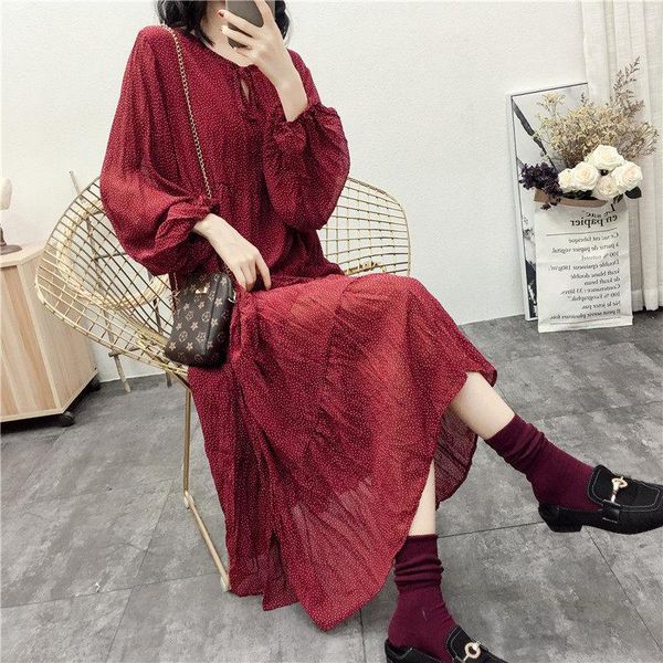 casual dresses french retro floral dress women's korean clothing spring autumn long sleeve loose pleated chiffon lady vestidos f2532, Black;gray
casual dresses french retro floral dress women's korean clothing spring autumn long sleeve loose pleated chiffon lady vestidos f2532, Black;gray