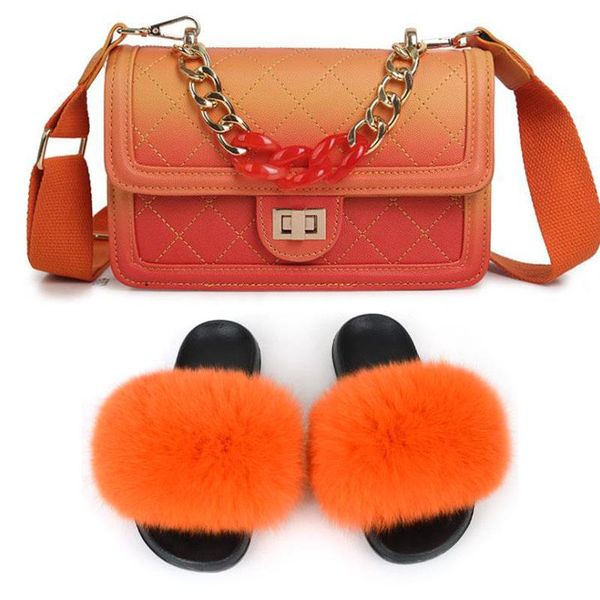 real fur soft slides and jelly purse sets extra fluffy slippers with purses fuzzy furry sandals bags women shoes summer, Black
real fur soft slides and jelly purse sets extra fluffy slippers with purses fuzzy furry sandals bags women shoes summer, Black