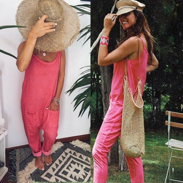 women's jumpsuits & rompers summer women romper jumper dungarees solid color strappy ly long overalls loose wide leg lady jumpsuit, Black;white
women's jumpsuits & rompers summer women romper jumper dungarees solid color strappy ly long overalls loose wide leg lady jumpsuit, Black;white