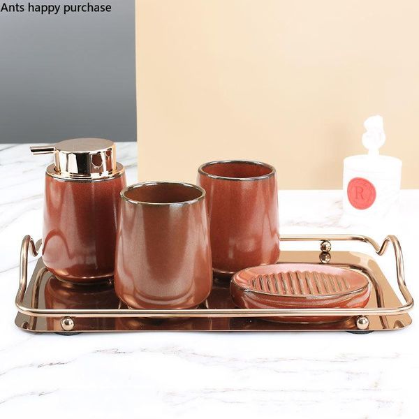 bath accessory set ceramic bathroom supplies wash 4-piece stainless steel tray home toiletries soap dish mouth cup lotion bottle
bath accessory set ceramic bathroom supplies wash 4-piece stainless steel tray home toiletries soap dish mouth cup lotion bottle