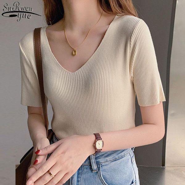short sleeve knitted summer t-shirt women v-neck silm solid white tshirt 2021 plus size casual woman t shirt 13436 women's
short sleeve knitted summer t-shirt women v-neck silm solid white tshirt 2021 plus size casual woman t shirt 13436 women's