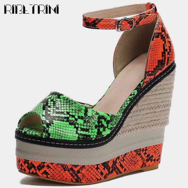 sandals lady open toe sewing high wees shoes snake print women ankle strap platform mixed color sandals, Black
sandals lady open toe sewing high wees shoes snake print women ankle strap platform mixed color sandals, Black