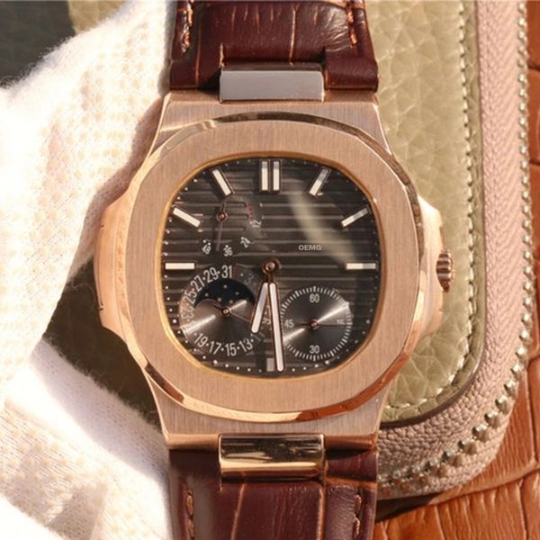 men's watches automatic mechanical watch brown dial for men oemg 5712 moon stars stainless steel strap luxury watch, Slivery;brown
men's watches automatic mechanical watch brown dial for men oemg 5712 moon stars stainless steel strap luxury watch, Slivery;brown