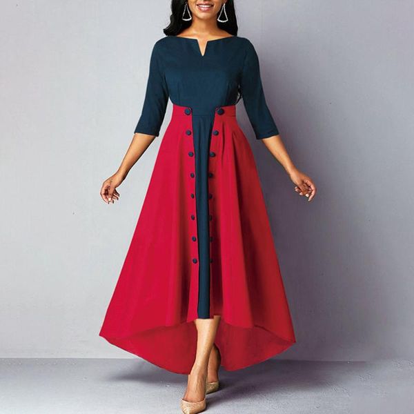 spring summer 2021 western style women's long sleeve splicing v-neck double breasted decoration irregular dress casual dresses, Black;gray
spring summer 2021 western style women's long sleeve splicing v-neck double breasted decoration irregular dress casual dresses, Black;gray
