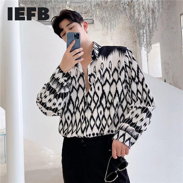men's casual shirts iefb handsome personality trend digital printing loose long sleeve shirt lapel causal oversized 9y8520, White;black
men's casual shirts iefb handsome personality trend digital printing loose long sleeve shirt lapel causal oversized 9y8520, White;black
