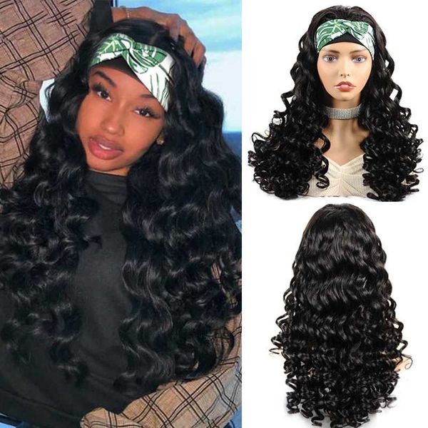 hair bulks brazilian loose wave headband 8-30 inch women human full machine made curly, Black
hair bulks brazilian loose wave headband 8-30 inch women human full machine made curly, Black