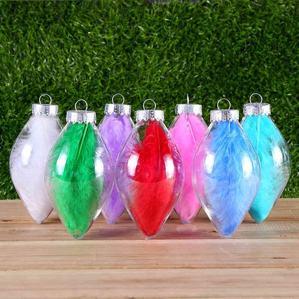 creative light bulb shape transparent ball tree feather christmas ornament pendant
creative light bulb shape transparent ball tree feather christmas ornament pendant