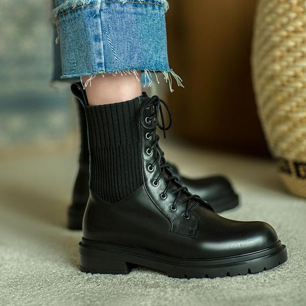 boots 2021 platform heels women genuine leather round toe winter shoes lace-up short, Black
boots 2021 platform heels women genuine leather round toe winter shoes lace-up short, Black