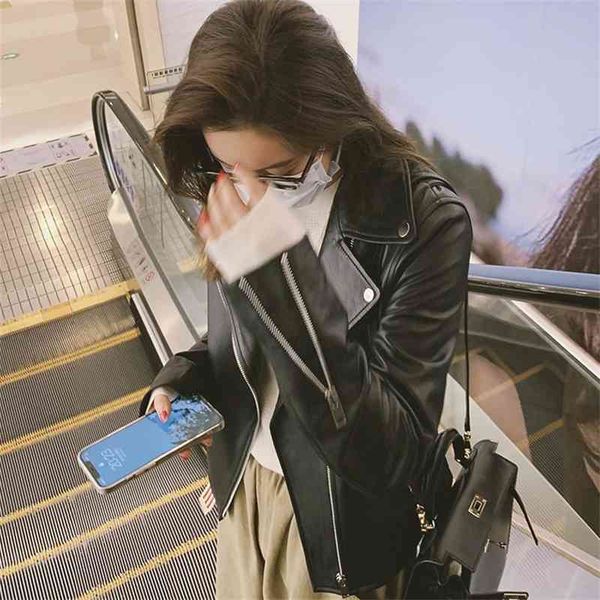 liebelin sisy leather women's 2021 autumn new korean casual black lapel temperament motorcycle jacket
liebelin sisy leather women's 2021 autumn new korean casual black lapel temperament motorcycle jacket