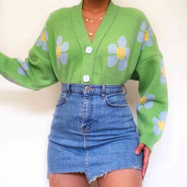 korean sweater short cardigan vintage flower knitwear loose v-neck winter autumn knitted sweater cardigan women's 210514, White
korean sweater short cardigan vintage flower knitwear loose v-neck winter autumn knitted sweater cardigan women's 210514, White