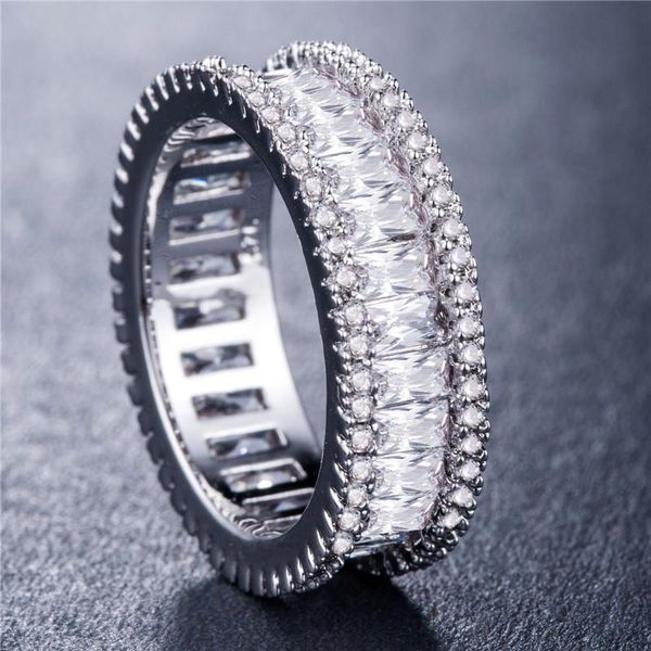 wedding rings 2021 luxury round 925 sterling silver eternity band ring africa for women lady anniversary gift jewelry drop r5389, Slivery;golden
wedding rings 2021 luxury round 925 sterling silver eternity band ring africa for women lady anniversary gift jewelry drop r5389, Slivery;golden
