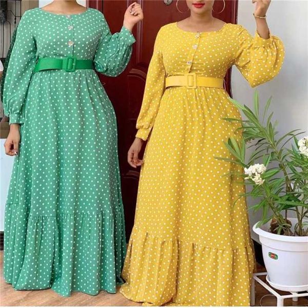 bohemian african lace maxi dresses for women dots long sleeve ruffle with belt plus size wholesale drop 211102, Black
bohemian african lace maxi dresses for women dots long sleeve ruffle with belt plus size wholesale drop 211102, Black