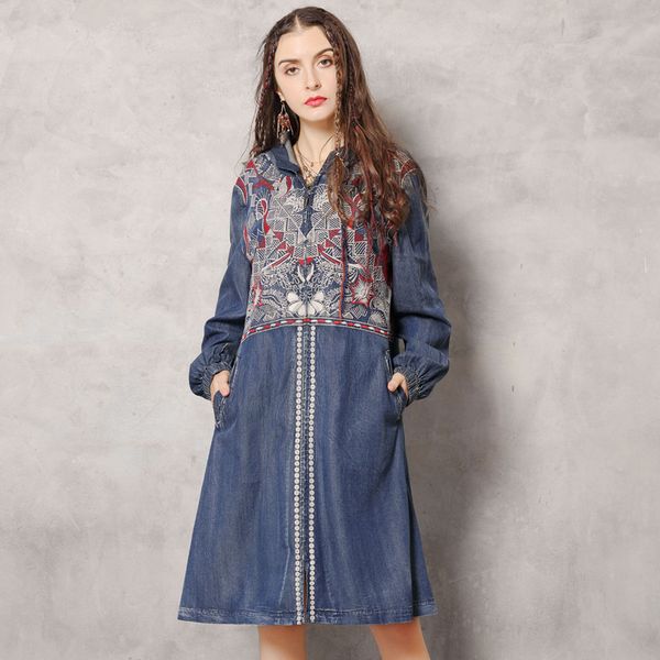johnature trench coat denim women clothes autumn hooded zipper vintage embroidery leisure wide-waisted long coats 210521, Tan;black
johnature trench coat denim women clothes autumn hooded zipper vintage embroidery leisure wide-waisted long coats 210521, Tan;black
