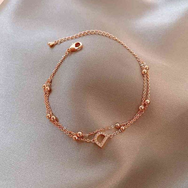 2021 new designer d-word rose temperament friend bracelet ins diamond design jewelry sister keepsake net red, Silver
2021 new designer d-word rose temperament friend bracelet ins diamond design jewelry sister keepsake net red, Silver