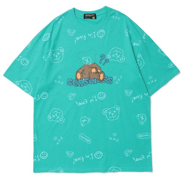 harajuku cartoon bear print short sleeve t-shirt men women summer streetwear o-neck funny graphic tees t-shirts men's, White;black
harajuku cartoon bear print short sleeve t-shirt men women summer streetwear o-neck funny graphic tees t-shirts men's, White;black