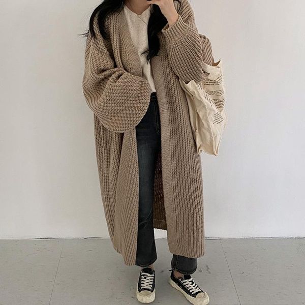women's knits & tees cardigan sweater 2021 winter korean v-neck warm knitted casual long loose coat solid oversized outwear, White
women's knits & tees cardigan sweater 2021 winter korean v-neck warm knitted casual long loose coat solid oversized outwear, White