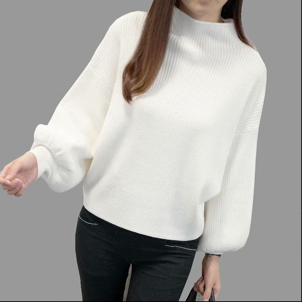 winter women sweaters fashion turtleneck batwing sleeve pullovers loose knitted female jumper, White;black
winter women sweaters fashion turtleneck batwing sleeve pullovers loose knitted female jumper, White;black