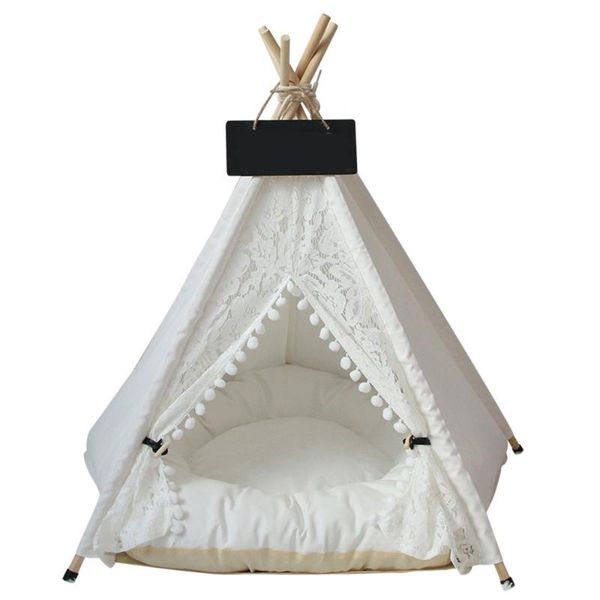 pet tent house portable teepee cat bed with thick cushion & blackboard puppy dog indoor outdoor kennels small animals cave pens
pet tent house portable teepee cat bed with thick cushion & blackboard puppy dog indoor outdoor kennels small animals cave pens