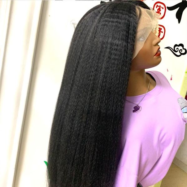 synthetic wigs transparent lace wig kinky straight front hair fiber pre plucked 180 density yaki, Black
synthetic wigs transparent lace wig kinky straight front hair fiber pre plucked 180 density yaki, Black