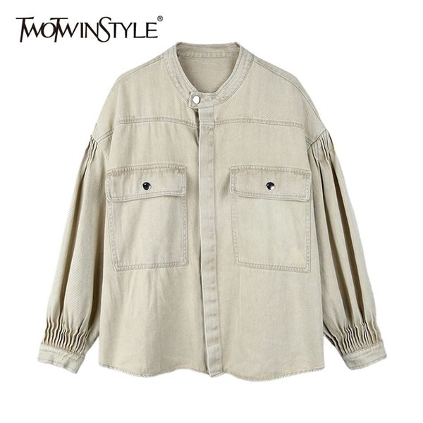 solid minimalist jacket for women lapel long sleeve patchwork pocket denim casual jackets female fashion 210524, White
solid minimalist jacket for women lapel long sleeve patchwork pocket denim casual jackets female fashion 210524, White