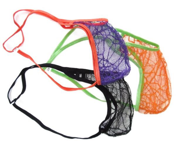 string pouch thong men's g-strings back spider lace underwear 3piece/lot, Black;brown
string pouch thong men's g-strings back spider lace underwear 3piece/lot, Black;brown