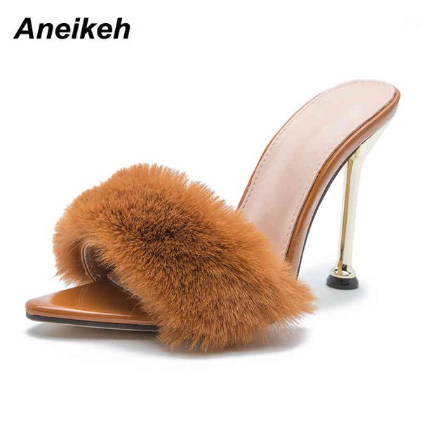 zapatos mujer flock women shoes summer head peep toe feather sweet thin high heel fashion slippers ladies party 210507, Black
zapatos mujer flock women shoes summer head peep toe feather sweet thin high heel fashion slippers ladies party 210507, Black