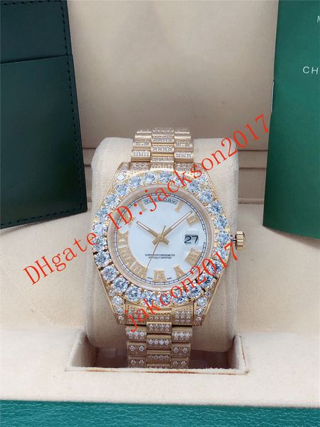 11 style full diamond president day date watch 218238 big diamond bezel 43mm roman dial yellow gold men men's 2813 automatic mechanical, Slivery;brown
11 style full diamond president day date watch 218238 big diamond bezel 43mm roman dial yellow gold men men's 2813 automatic mechanical, Slivery;brown