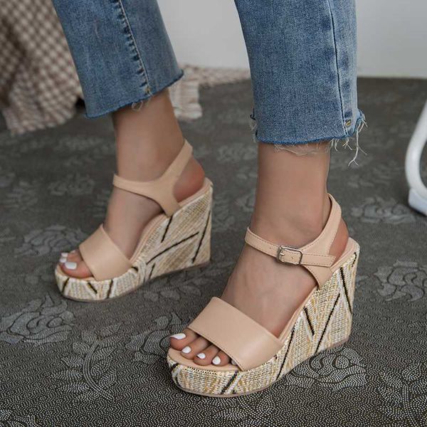 sandals slope heeled shoes women's high heels comfortable 2021 open toe roman thick bottom large size 36-43, Black
sandals slope heeled shoes women's high heels comfortable 2021 open toe roman thick bottom large size 36-43, Black