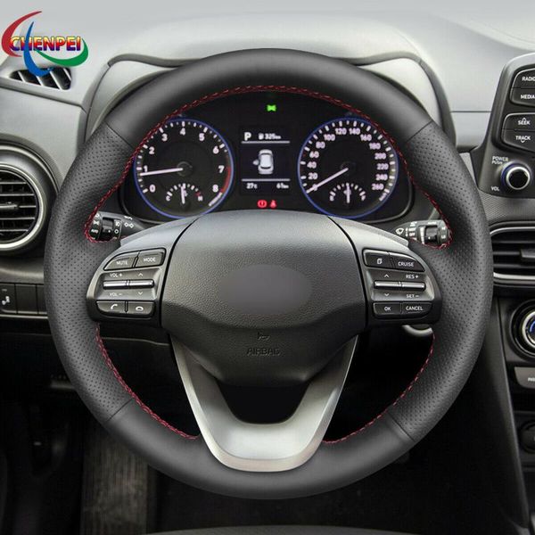 steering wheel covers diy hand-sewn non-slip black pu leather cover for kona 2021-2021 car interior accessories
steering wheel covers diy hand-sewn non-slip black pu leather cover for kona 2021-2021 car interior accessories