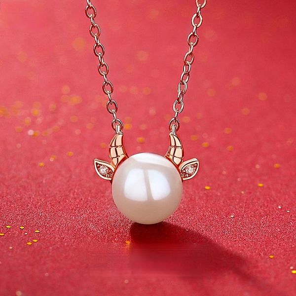 chains 6045 s925 sterling silver necklace female 2021 zodiac cute cow pearl pendant simple clavicle chain light luxury jewelry
chains 6045 s925 sterling silver necklace female 2021 zodiac cute cow pearl pendant simple clavicle chain light luxury jewelry