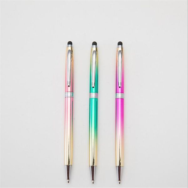 ballpoint pens metallic rainbow gradient pen office stationery school supplies handwriting capacitance diamond touch screen ball point, Blue;orange
ballpoint pens metallic rainbow gradient pen office stationery school supplies handwriting capacitance diamond touch screen ball point, Blue;orange