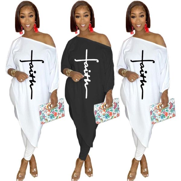 women's two piece pants solid color set women casual oblique shoulder long sleeves trousers ankle length asymmetrical wholesale drop, White
women's two piece pants solid color set women casual oblique shoulder long sleeves trousers ankle length asymmetrical wholesale drop, White