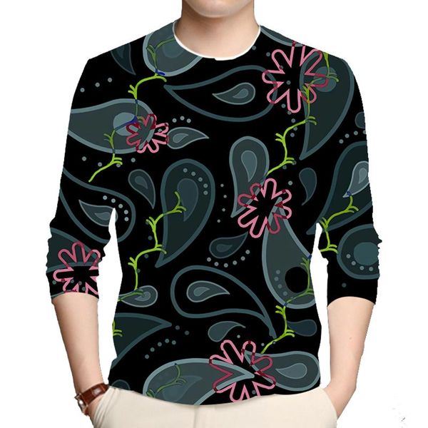 men's casual shirts european and american men round neck long-sleeved t-shirt digital printing slim bandana style wholesale, White;black
men's casual shirts european and american men round neck long-sleeved t-shirt digital printing slim bandana style wholesale, White;black