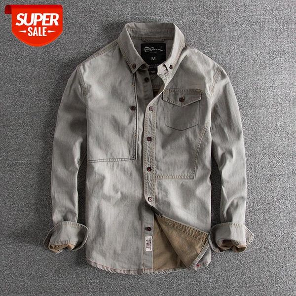 8006 british retro casual washed old cotton original single men's denim shirt long sleeves #vy4z, White;black
8006 british retro casual washed old cotton original single men's denim shirt long sleeves #vy4z, White;black