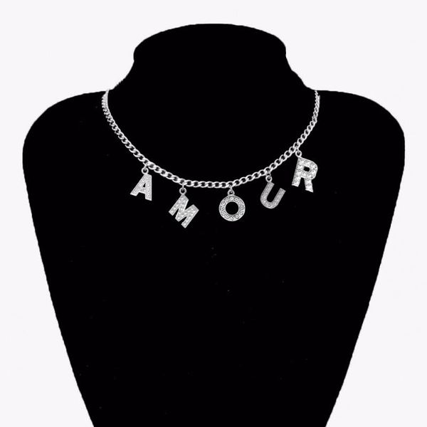 letter pendant necklace for women crystal bohemian choker brand wedding party statement jewelry gifts chokers, Golden;silver
letter pendant necklace for women crystal bohemian choker brand wedding party statement jewelry gifts chokers, Golden;silver