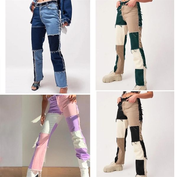 pink patchwork jeans aestietic streetwear hippie contrast stitch blue pants high waist casual distressed 210517
pink patchwork jeans aestietic streetwear hippie contrast stitch blue pants high waist casual distressed 210517