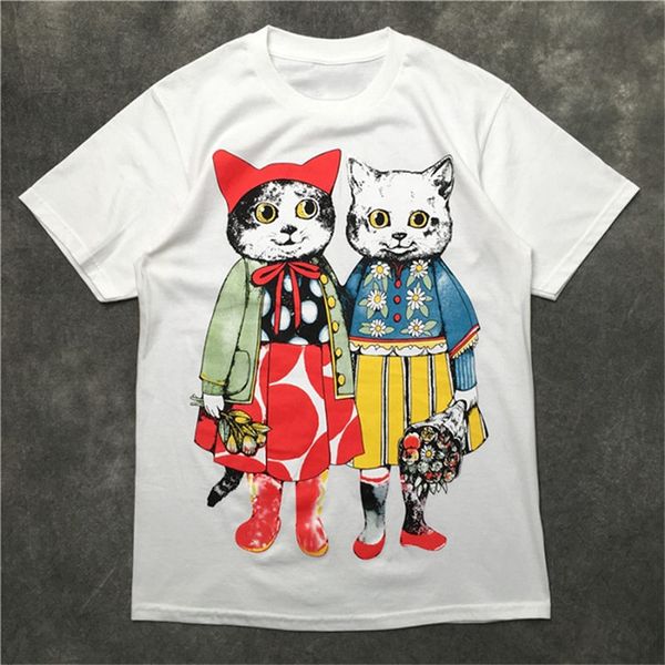 Street Fashion Famous Mens T Shirt 2020 High Quality Kitten Couples painting Polos Short Sleeve Shirts Men Women Style Hip Hop pullover Tee, White;black
Street Fashion Famous Mens T Shirt 2020 High Quality Kitten Couples painting Polos Short Sleeve Shirts Men Women Style Hip Hop pullover Tee, White;black