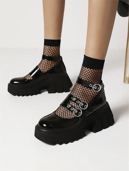 gothic style high heels black big size 43 buckle straps platform round toe women pumps punk shoes 2021 female fashion dress
gothic style high heels black big size 43 buckle straps platform round toe women pumps punk shoes 2021 female fashion dress
