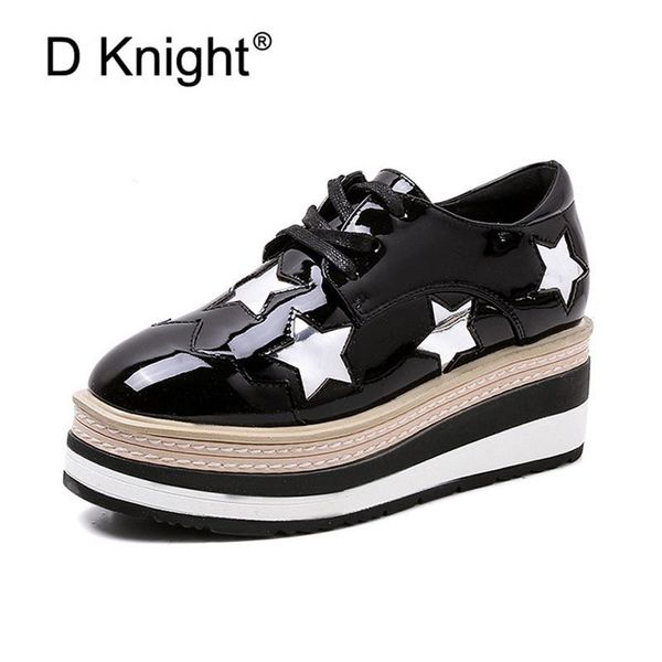 british increased high heel brogues lace-up ladies casual single oxford wedges shoes thick bottom platform woman pumps dress, Black
british increased high heel brogues lace-up ladies casual single oxford wedges shoes thick bottom platform woman pumps dress, Black