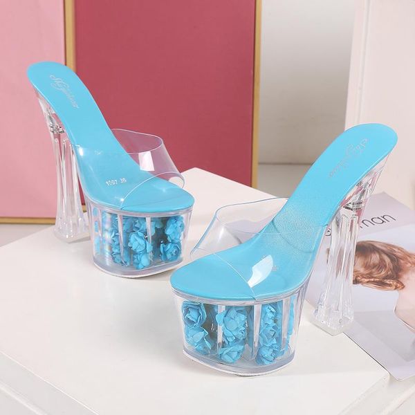 slippers women slipper shoes thick heels super high 17cm roses waterproof fishmouth sandals transparent crystal wedding, Black
slippers women slipper shoes thick heels super high 17cm roses waterproof fishmouth sandals transparent crystal wedding, Black