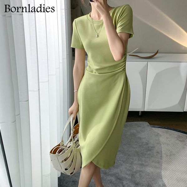 casual dresses bornladies 2021 summer short sleeve bodycon green dress women elegant fold slim waist mermaid midi 100% cotton, Black;gray
casual dresses bornladies 2021 summer short sleeve bodycon green dress women elegant fold slim waist mermaid midi 100% cotton, Black;gray