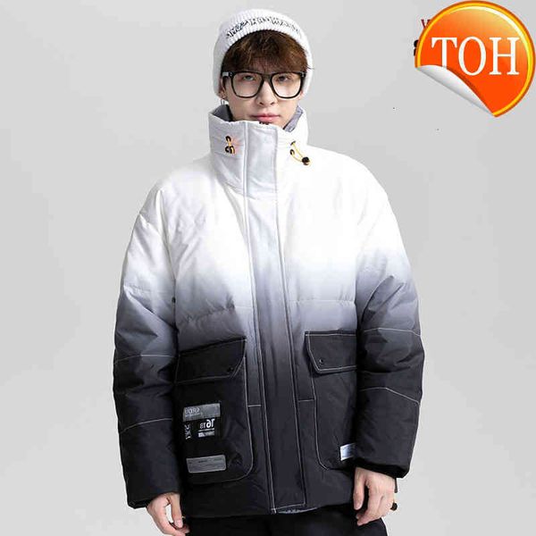 winter down jackets mens gradient patchwork thicken warm windproof white duck parkas casual loose varsity coats male m-4xl, Black
winter down jackets mens gradient patchwork thicken warm windproof white duck parkas casual loose varsity coats male m-4xl, Black