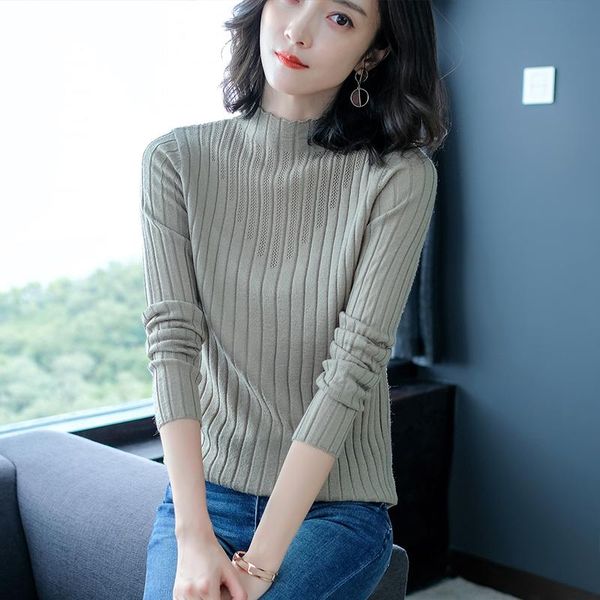 women's sweaters women 50% wool sweater 2021 autumn half turtleneck long sleeve high elastic knitted pullovers lady soft cashmere, White;black
women's sweaters women 50% wool sweater 2021 autumn half turtleneck long sleeve high elastic knitted pullovers lady soft cashmere, White;black