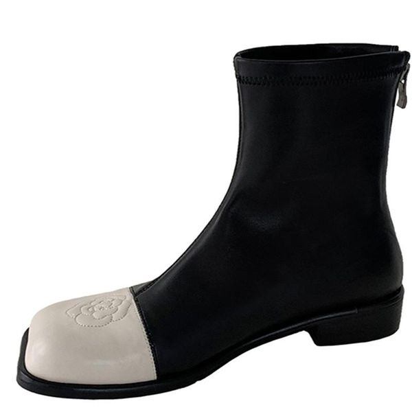 boots autum winter color matching stretch women's short fashionable square toe warm and comfortable elegant prom, Black
boots autum winter color matching stretch women's short fashionable square toe warm and comfortable elegant prom, Black