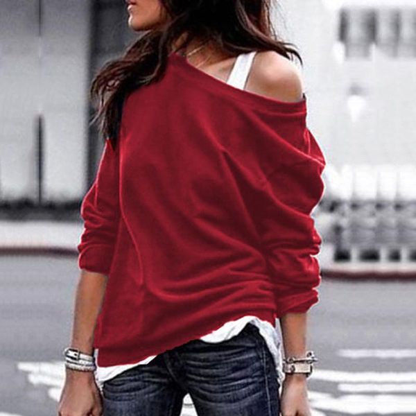 women fashion long sleeve t-shirt 5 colors 2021 fall winter round neck women's, White
women fashion long sleeve t-shirt 5 colors 2021 fall winter round neck women's, White