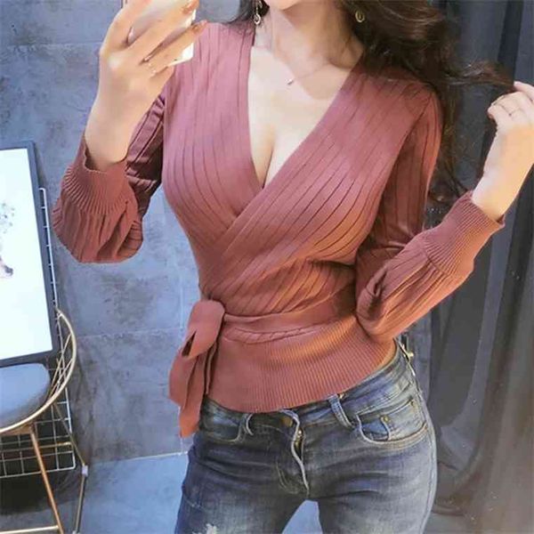 heliar v-neck bandage waist s elegant knitted pullovers long sleeve sweater for women 2021 autumn winter, White;black
heliar v-neck bandage waist s elegant knitted pullovers long sleeve sweater for women 2021 autumn winter, White;black
