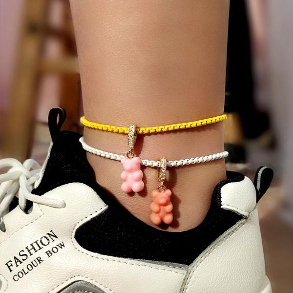 anklets flatfoosie resin bear gummy charm box chain anklet for women gold color zircon pendant bracelet foot jewelry, Red;blue
anklets flatfoosie resin bear gummy charm box chain anklet for women gold color zircon pendant bracelet foot jewelry, Red;blue