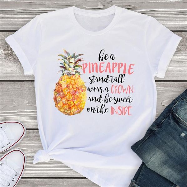 graphic short sleeve pineapple fruit women sweet 90s beach summer clothing tees, White
graphic short sleeve pineapple fruit women sweet 90s beach summer clothing tees, White