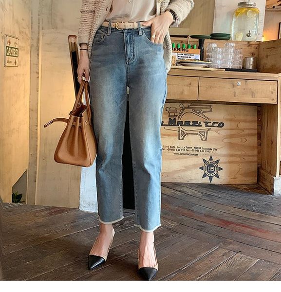 women's jeans women vintage high-waist straight pants spring autumn ankle-length slim cotton basic style denim trousers 2021 fashion, Blue
women's jeans women vintage high-waist straight pants spring autumn ankle-length slim cotton basic style denim trousers 2021 fashion, Blue